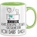 Geschenk für Katzenspielzeug-Designerin Tasse Lustige Geschenkidee Geburtstag Ich Bin Katzenspielzeug-Designerin Ich Darf Das Grün Trendation