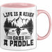 Rudern Tasse Geschenk Life Is A River Grab A Paddle Becher Rosa Trendation