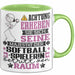 Softballspielerin Geschenk Tasse Lustiger Spruch Erheben Sie Sich Der Softballspielerin Betritt den Raum Grün Trendation