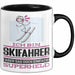 Skifahrer Geschenk Tasse Ich Bin Skifahrer Aber Sag Doch Einfach Superheld Lustige Geschenkdiee für Skifahrer Kaffee-Becher Schwarz Trendation