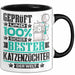 Katzenzüchter Geschenk Lustiger Spruch für Katzenzüchter Geschenkidee Bester Katzenzüchter Der Welt Schwarz Trendation
