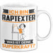 Raptexter Tasse Geschenk für Raptexter Geburtstag Lustiger Spruch Kaffee-Becher Was Ist Deine Superkraft Weiß Trendation