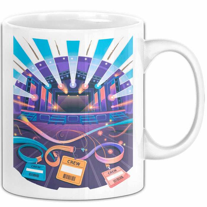 Festival Crew Tasse Geschenk Lustige Geschenkidee Spruch Für Live Event Teams Weiß Trendation