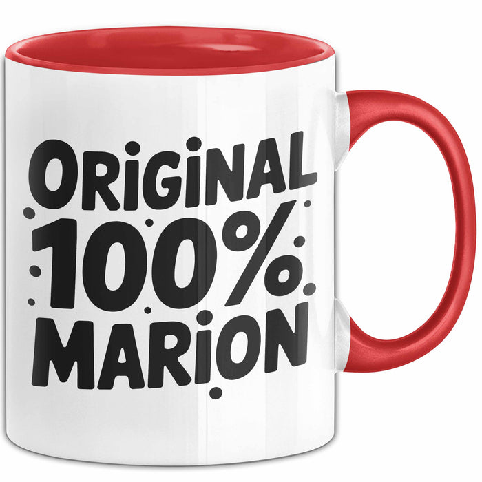 Marion Tasse Geschenk Original 100% Marion Geschenkidee Geburtstag Rot Trendation