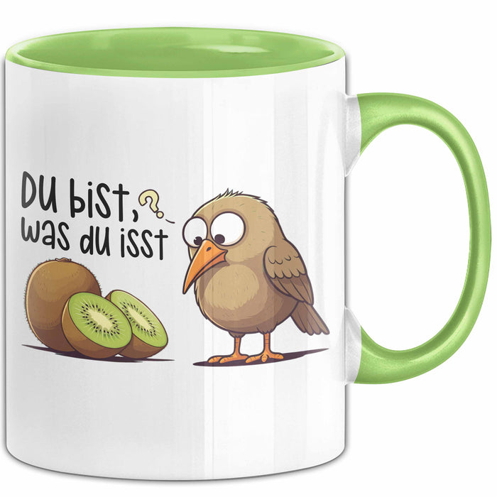 Kiwi Tasse Geschenk Du Bist Was Du Isst Geschenkidee Grün Trendation