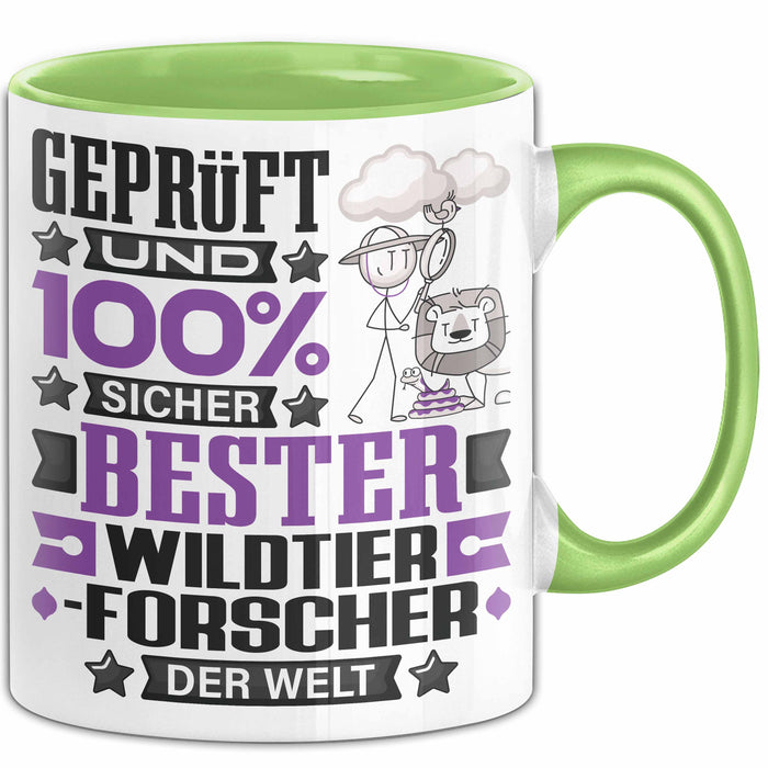 Wildtierforscher Geschenk Lustiger Spruch für Wildtierforscher Geschenkidee Bester Wildtierforscher Der Welt Grün Trendation