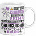 Großcousin Geschenk Tasse Lustiger Spruch Erheben Sie Sich Der Großcousin Betritt den Raum Weiß Trendation