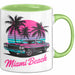 Miami Florida USA Tasse Geschenk Lustige Geschenkidee Spruch Strand Grün Trendation