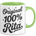 Rita Tasse Geschenk Original 100% Rita Geschenkidee Geburtstag Grün Trendation