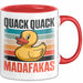 Quietscheente Tier Tasse Geschenk Lustige Geschenkidee Spruch Quack Quack Madafakas Rot Trendation