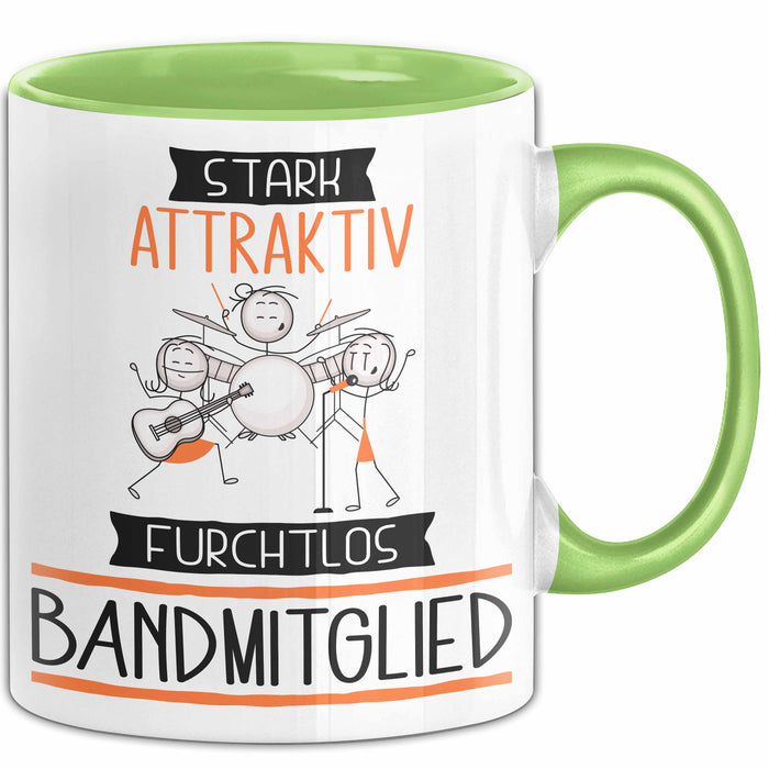 Bandmitglied Tasse Geschenk Becher Stark Attraktiv Furchtlos Bandmitglied Lustige Geschenkidee Grün Trendation
