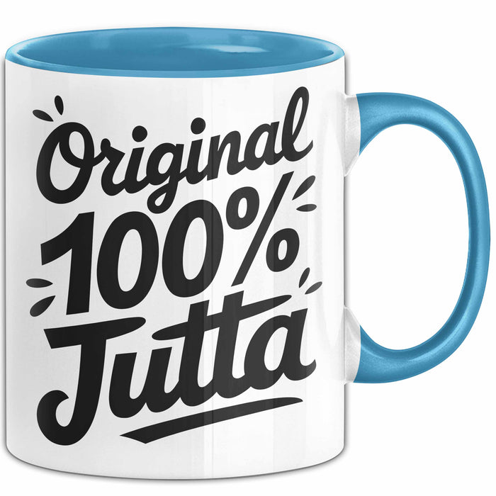 Jutta Tasse Geschenk Original 100% Jutta Geschenkidee Geburtstag Blau Trendation