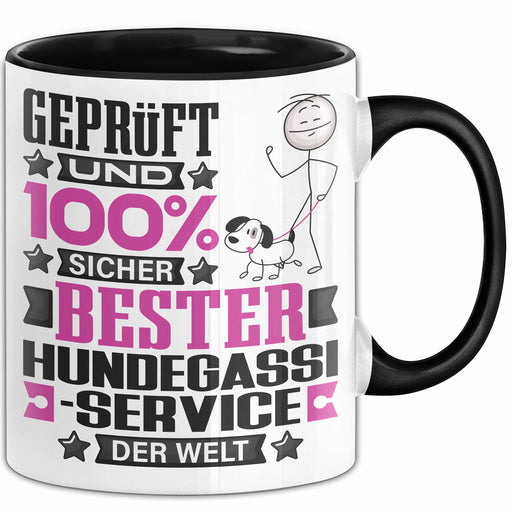 Hundegassi-Service Geschenk Lustiger Spruch für Hundegassi-Service Geschenkidee Bester Hundegassi-Service Der Welt Schwarz Trendation