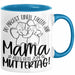 Mutter Geschenk Tasse Mama Du Machst Einen Tollen Job Alles Gute Zum Muttertag Geschenkidee Mütter Kaffee-Becher Blau Trendation