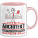 Architekt Geschenk Tasse Ich Bin Architekt Aber Sag Doch Einfach Superheld Lustige Geschenkdiee für Architekt Kaffee-Becher Rosa Trendation