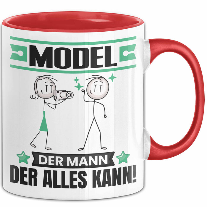 Model Tasse Geschenk für Model Der Mann Der Alles Kann Geschenkidee zum Geburtstag Rot Trendation