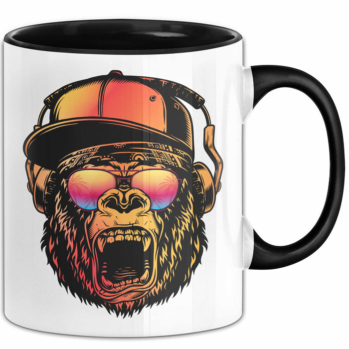 Affe Grafik Tasse Coole Tassen Geschenkidee Jungs Dj Chimpanse Becher Trendation