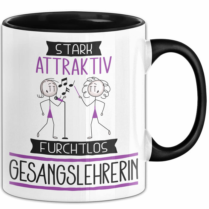 Gesangslehrerin Tasse Geschenk Becher Stark Attraktiv Furchtlos Gesangslehrerin Lustige Geschenkidee Trendation