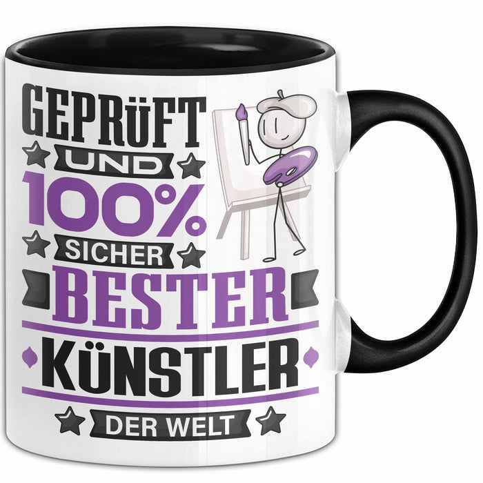Künstler Geschenk Lustiger Spruch für Künstler Geschenkidee Bester Künstler Der Welt Schwarz Trendation