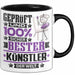 Künstler Geschenk Lustiger Spruch für Künstler Geschenkidee Bester Künstler Der Welt Schwarz Trendation