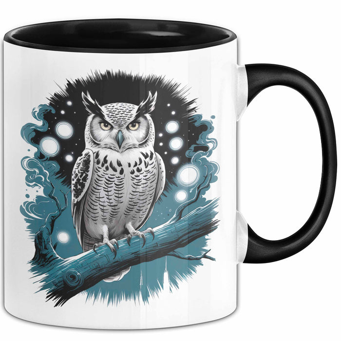 Eule Tierliebhaber Tasse Geschenk Lustige Geschenkidee Spruch Schwarz Trendation