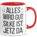 Silke Tasse Geschenk Alles Ist Gut Silke Ist Jetz Da Geschenkidee Becher mit Name Rot Trendation