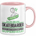 Skateboarder Geschenk Tasse Ich Bin Skateboarder Aber Sag Doch Einfach Superheld Lustige Geschenkdiee für Skateboarder Kaffee-Becher Rosa Trendation