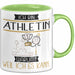 Athletin Tasse Geschenk Ich Bin Athletin Warum Weil Ich Es Kann Geschenkidee Geburtstag Grün Trendation