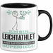 Leichtathlet Geschenk Tasse Ich Bin Leichtathlet Aber Sag Doch Einfach Superheld Lustige Geschenkdiee für Leichtathlet Kaffee-Becher Schwarz Trendation