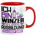 Winzer Ausbildung Tasse Geschenk Ich Bin Winzer In Der Ausbildung Ich Darf Das Geschenkidee Spruch Rot Trendation