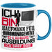 Kaufmann für Büromanagement Ausbildung Tasse Geschenk Ich Bin Kaufmann für Büromanagement In Der Ausbildung Ich Darf Das Geschenkidee Spruch Blau Trendation