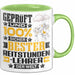 Reitstundenlehrer Geschenk Lustiger Spruch für Reitstundenlehrer Geschenkidee Bester Reitstundenlehrer Der Welt Grün Trendation