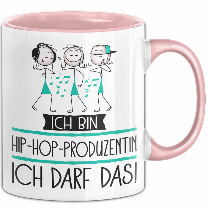 Geschenk für Hip-Hop-Produzentin Tasse Lustige Geschenkidee Geburtstag Ich Bin Hip-Hop-Produzentin Ich Darf Das Rosa Trendation