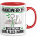 Handwerker Tasse Geschenk für Handwerker Der Mann Der Alles Kann Geschenkidee zum Geburtstag Rot Trendation