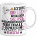 Softballspielerin Geschenk Tasse Lustiger Spruch Erheben Sie Sich Der Softballspielerin Betritt den Raum Weiß Trendation
