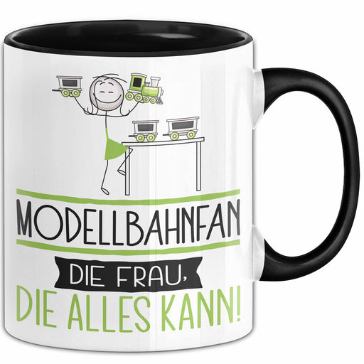 Modellbahnfan Geschenk Tasse Becher Die Frau Die Allen Kann Geschenkidee für eine Modellbahnfan Lustig Trendation