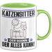 Katzensitter Tasse Geschenk für Katzensitter Der Mann Der Alles Kann Geschenkidee zum Geburtstag Grün Trendation