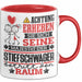 Stiefschwager Geschenk Tasse Lustiger Spruch Erheben Sie Sich Der Stiefschwager Betritt den Raum Rot Trendation