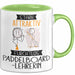 Paddelboard-Lehrerin Tasse Geschenk Becher Stark Attraktiv Furchtlos Paddelboard-Lehrerin Lustige Geschenkidee Grün Trendation