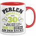 Perlenhochzeit Tasse Geschenk 30 Jahre Verheirtatet Geschenkidee Ehemann Ehefrau 30Er Jubuläum Becher Rot Trendation