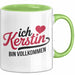 Kerstin Tasse Geschenk Ich Bin Vollkommen Kerstin Geschenkidee Geburtstag Grün Trendation