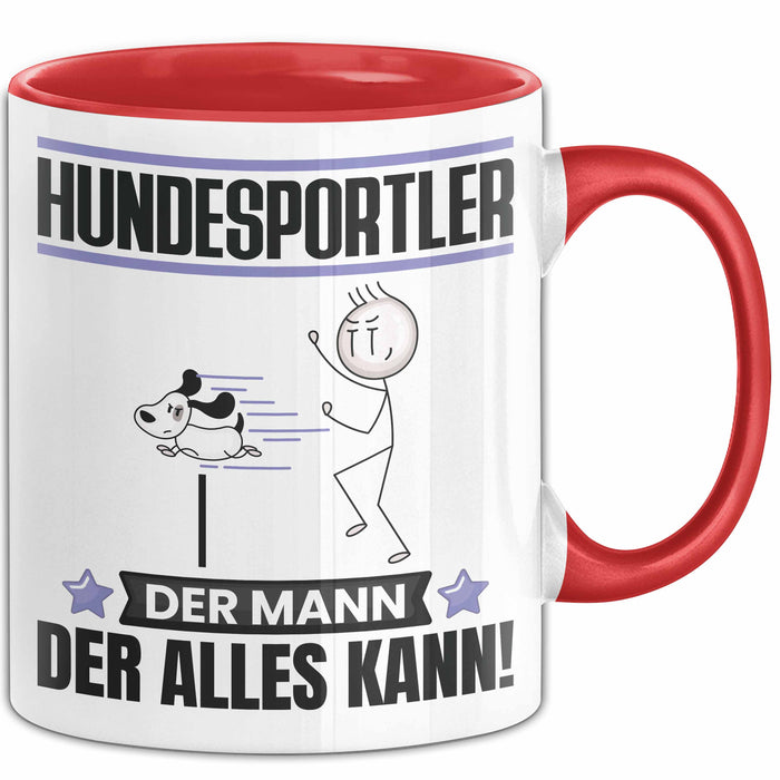 Hundesportler Tasse Geschenk für Hundesportler Der Mann Der Alles Kann Geschenkidee zum Geburtstag Rot Trendation
