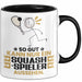 Squash-Spieler Geschenk Tasse So Gut Kann Nur Ein Squash-Spieler Aussehen Geschenkidee Kaffee-Becher Schwarz Trendation