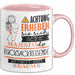 Rucksackreisende Tasse Geschenk Lustiger Spruch Bitte Erheben Sie Sich Seine Majestät Die Rucksackreisende Betritt Den Raum Rosa Trendation