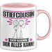 Stiefcousin Tasse Geschenk für Stiefcousin Der Mann Der Alles Kann Geschenkidee zum Geburtstag Rosa Trendation