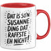 Susanne Tasse Geschenk Dat Is So'n Susanne Ding Dat Raffste Eh Nicht Geschenkidee Becher mit Name Rot Trendation