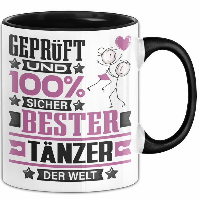 Tänzer Geschenk Lustiger Spruch für Tänzer Geschenkidee Bester Tänzer Der Welt Schwarz Trendation