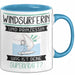 Windsurferin Und Prinzessin Tasse Geschenk Für Eine Windsurferin Geburtstag Was Ist Deine Superkraft Blau Trendation