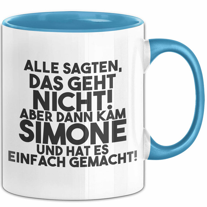 Simone Tasse Alle Sagten Das Geht Nicht, Aber Dann Kam Simone Geschenk