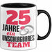 25 Jahre Tasse Geschenk Hochzeitstag Unschlagbares Team Spruch Schwarz Trendation